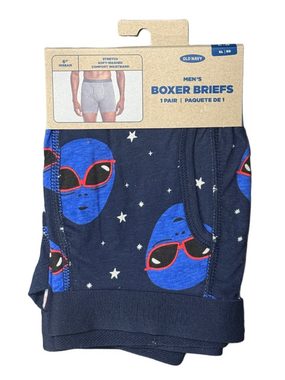 Mens Aliens With Sunglasses Boxer Briefs - Size  Extra Large XL - Old Navy - NWT
